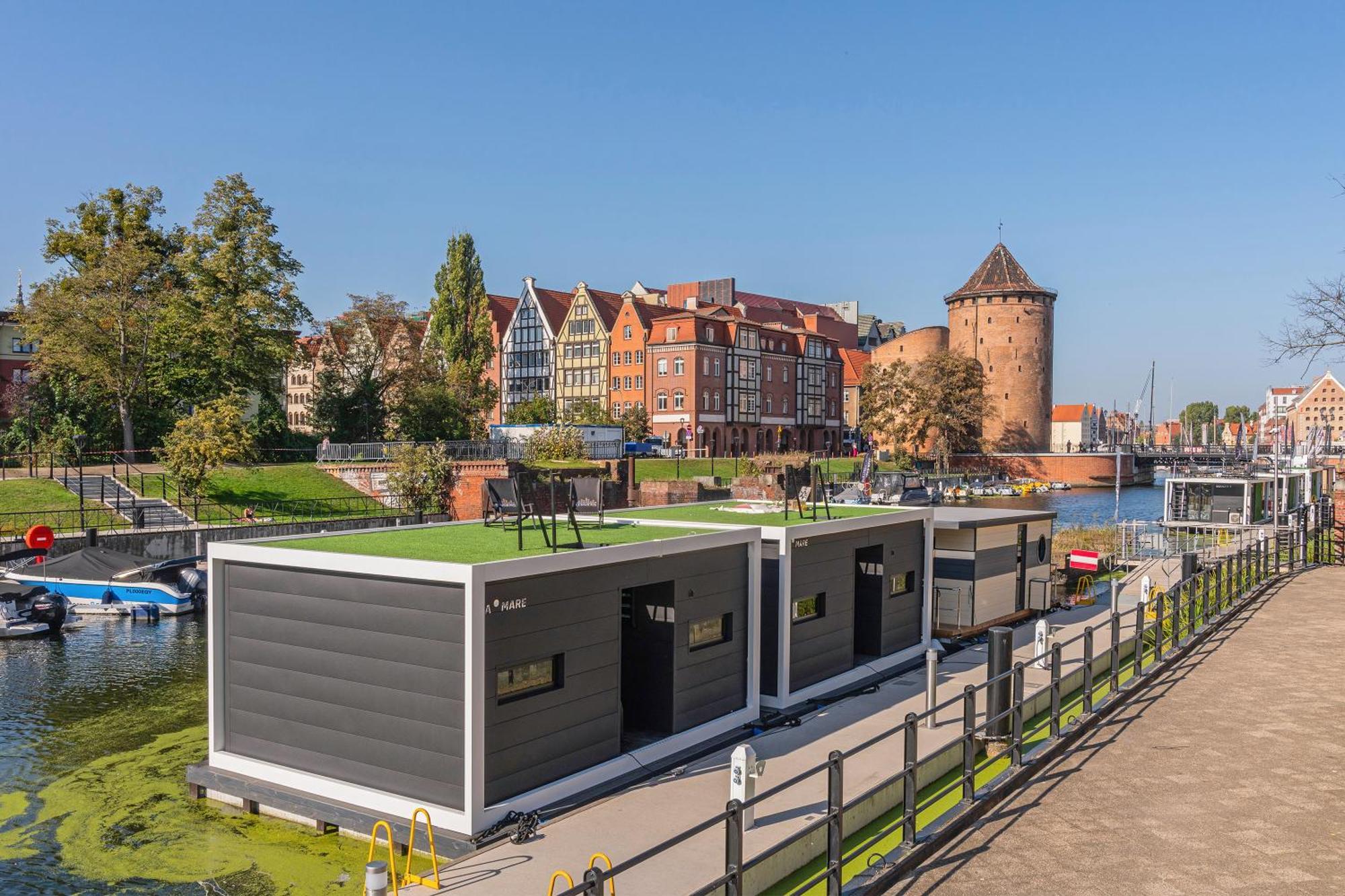 Domy Na Wodzie - La Mare Motlava Houseboats With Sauna By Downtown Apartments Gdańsk Exterior foto